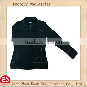 The Latest Design of Women's Black Polyester Spandex Sports Wear thumbnail-1