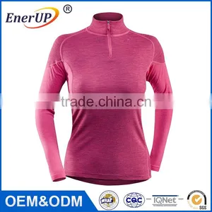 2017 Most Fashion Dri Fit Performance Mock Neck 1/2 Zip Long Sleeve Training Top Pullover Women Outdoor Sportswear thumbnail-2