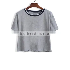 Women's Crop Top Plain Custom Crop Top thumbnail-1