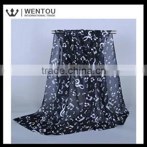 Wholesale Fashionable Music Notes Printed Scarf thumbnail-5