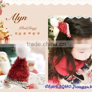 Wholesale Mini Top Headband Santa Hats Christmas Headband thumbnail-2