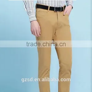 2015 Slim Fit Latest Hot Selling Khaki Casual Pants for Men thumbnail-1