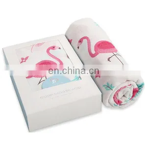 100% Organic Cotton Bamboo Muslin Baby Blanket Wrap Wholesale Cheap Newborn Infant Blanket Baby Swaddle thumbnail-6