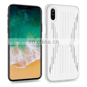 Storm Series Steel Disc PC Back Cover Case for IPhone X - White thumbnail-1