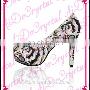 Aidocrystal Classic Pattern Crystal High Heel,new Style Italian Shoes thumbnail-1