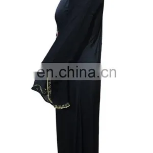 Ladies Islamic Wear US Fashion Abaya / Lycra Stretchable Embroidery Burkha Collection 2017 / Daily Wear Burkha 2017(dubai Abaya) thumbnail-4