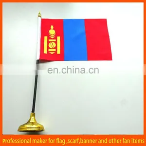 Polyester Plastic Stand Custom Desk Flag Banner thumbnail-1