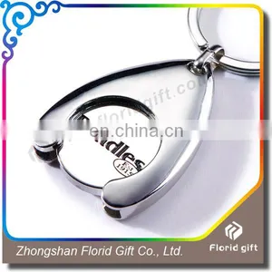 Promotional Metal Euro Coin Key Chain,Trolley Token Coin Key Chain thumbnail-1
