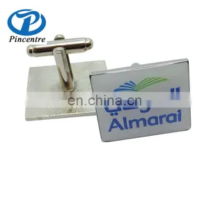 China Manufacturer Make Luxury Bulk Metal Brass Sliver Custom Engrave Logo Enamel Cufflinks thumbnail-2