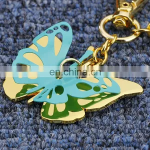 Custom Metal Keychain High Quality Butterfly Keychain Souvenir Gift thumbnail-1