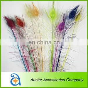 Various Colors Dyed Peacock Feather Pieces FOR Decorative thumbnail-1