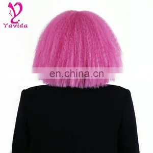 Wholesale Highlights Color Afro Kinky Curly Synthetic Hair Wig thumbnail-2