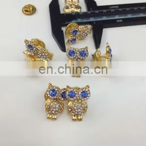 Cheap Price Hot Sell Fashion Rihionestone Owl Button Nail on Clothing or Bags or Shoes thumbnail-1