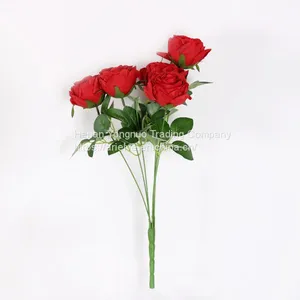 Wholesale Artificial Flower Bouquet 7 Heads Silk Rose thumbnail-5