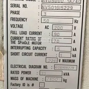 Imported Japan MORI SEIKI NVD5000 Vertical Machining Center thumbnail-4