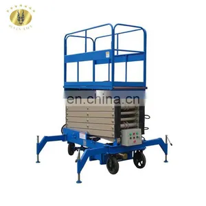 7LSJY Shandong SevenLift 6m Green Electric Mobile Floor Small Single Man Jlg Aerial Scissor Lifting Electric Light Lift thumbnail-1