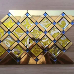 395x495 Self-adhesive Mosaic Tile Metal Mosaic Tile Glass Mosaic Tile thumbnail-5