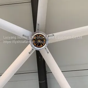 Aluminum Alloy Blade 12ft-24ft Hvls Air Cooler Industrial Large Ceiling Fan thumbnail-2