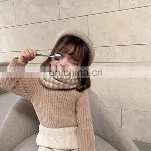4780/Hot Sell Korea Style Warm All-match Girl Stripe Sweater Newest Winter Fashion Kids Top thumbnail-3