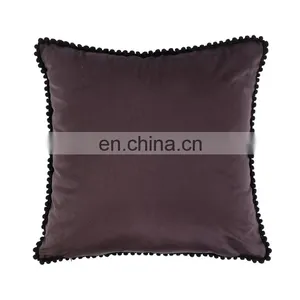 3D Flower Colorful Printed Decorative Pompom Linen Square Cushions Cushion for Chair Sofa thumbnail-3