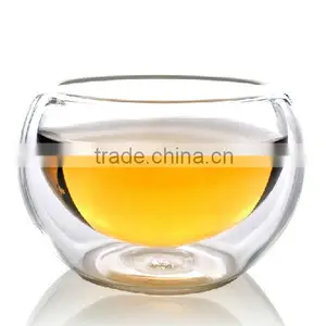 Double Walled Glass Tea Cup Heat-resistance 150ml Tea Cups thumbnail-1