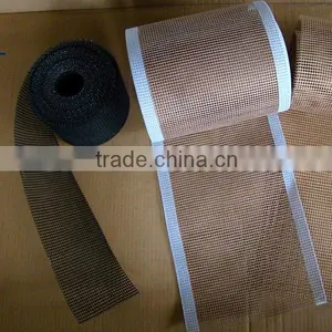 2mm*2mm and 4mm*4mm Mesh Size Teflon Coated Ptfe Fiberglass Mesh Conveyor Belt Brown Withbull Nose Joint High Efficient thumbnail-5