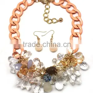 2015 Fashion Wholesale High Quality African Acylic Beads Jewelry Set China thumbnail-1