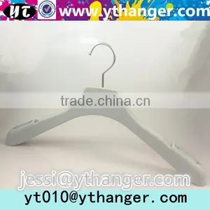 YY0487 Custom Clothing Brands White Rubber Paint Clothes Hanger thumbnail-3