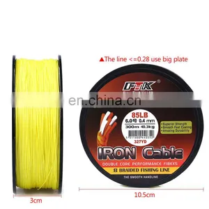 New 8 Strands 300m Strong Multifilament PE Fishing Line 4 Colors Polyethylene Angry Fish Braided Line thumbnail-5