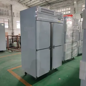 Hotel Kitchen Vertical Stainless Steel Fridge Dual-Temperature Commercial Freezer Refrigerator for Restaurant Kitchen Project thumbnail-1
