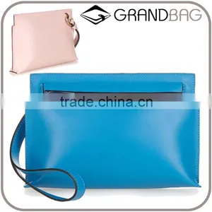 Wristlet Strap Small Genuine Leather Hand Bag Summer Colorful Long Cheap Leather Clutch Wallet 2016 thumbnail-1