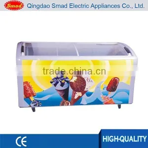 378L Energy Saving Sliding Glass Door Chest Freezer Ice Cream Freezer thumbnail-4