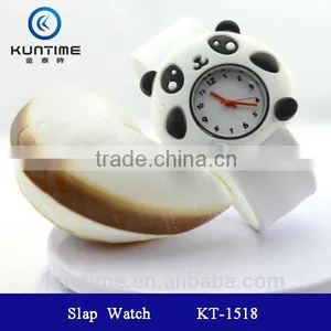 Cute Panda Slap Watch With Glass Face Quartz Movt Silicone Strap for Child thumbnail-1