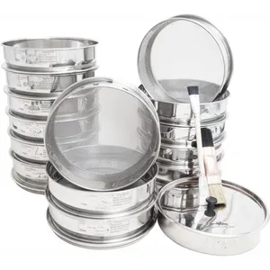 Factory Price 6-24 Inch Lab Test Sieves Stainless Steel Woven 1 Micron-2000 Micron Filters for Particle Analysis Bent Cut Welded thumbnail-6