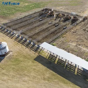 Portable Hot Dip Galvanized Steel Livestock Cattle Panels Safety Fencing Horse Yard Fence 6ft Folding Eco-Friendly thumbnail-1
