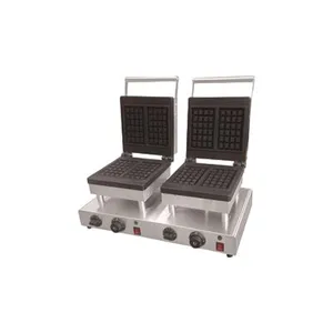 Automatic Electric Double Waffle Maker With Timer and Indicator Lights thumbnail-2