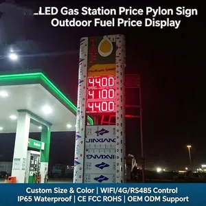 Manufacturer Customization Outdoor Gas Led Screen Price Outdoor Led Numbers Display Boards for Sale for Sale thumbnail-1