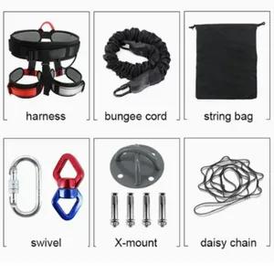 Bungee Fitness Set Yoga Bungee Cord Rope Resistance Air Dance Rope Exercise Fitness Home Gym Professional Training Equipment thumbnail-3