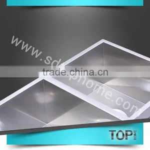 TH-RA3018A Stainless Steel Handmade Sink With CUPC Square Corner Double Bowls Undermount Sink Kitchen Sink thumbnail-5