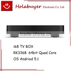 OEM I68 Rockchip RK3368 64Bit Octa Core 2GB RAM 16GB ROM Google Play Store App Download Android 5.1 Smart TV Box thumbnail-1