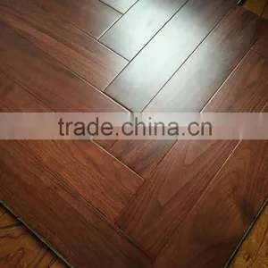 Herringbone Parquet Black Walnut Engineered Wood Flooring thumbnail-3