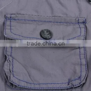 Kid's 100%cotton Dark Grey Cheap Stock Clothing Suspender Pants thumbnail-4
