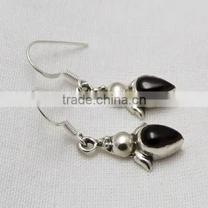 Little Garnet 925 Sterling Silver Earring, Silver Jewelry, Indian Silver Jewelry thumbnail-4