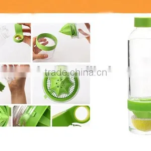 FDA LFGB SGS Approved Tritan Lemon Bottle Fruit Infuser Water Bottle thumbnail-3