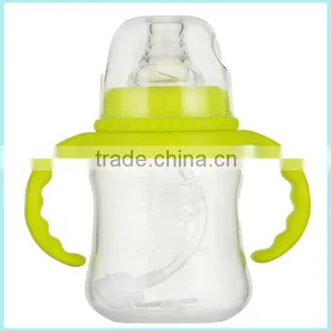 Wholesale 300ml OEM Wide Caliber PP Baby Feeding Bottles With Bottom Base and Nipple thumbnail-1