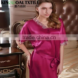 Sexy Sale 100% Silk Women Nighty Sleepwear thumbnail-1