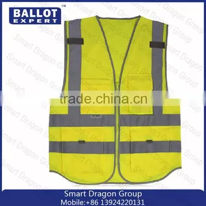 China Factory Wholesale Mesh Polyester Fluorescent Fabrics Reflective Safety Vest thumbnail-1