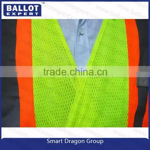 China Factory Wholesale Mesh Polyester Fluorescent Fabrics High Reflective Jacket thumbnail-3