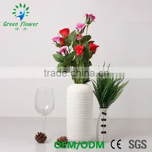 Greenflower 2016 Wholesale Real Touch Latex PU China 40CM Artificial Flowers Rose Half Blooming for Wedding Decoration thumbnail-4
