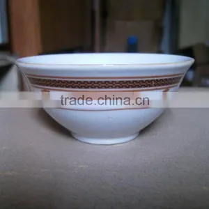 White Porcelain Footed Bowl Ceramic Noodles Bowl Soup Bowl thumbnail-2